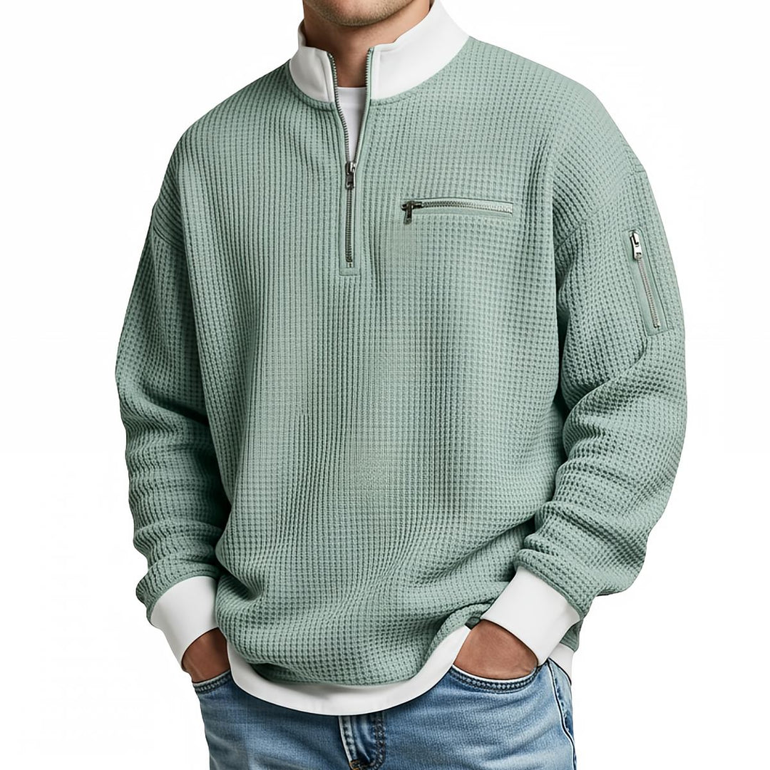 George | Waffle Quarter-Zip Jumper