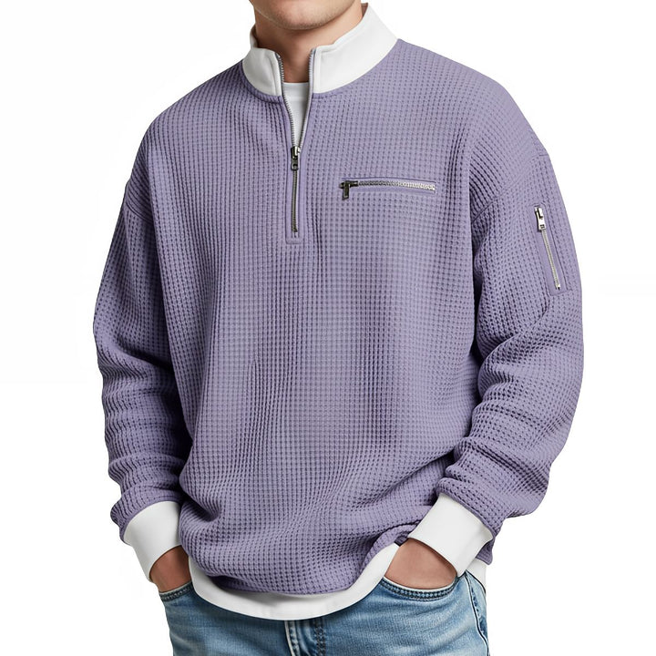 George | Waffle Quarter-Zip Jumper