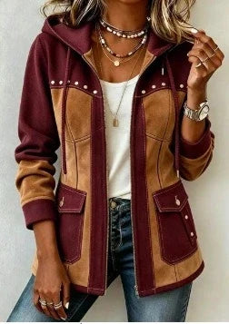 Helen | Two-Tone Hooded Jacket