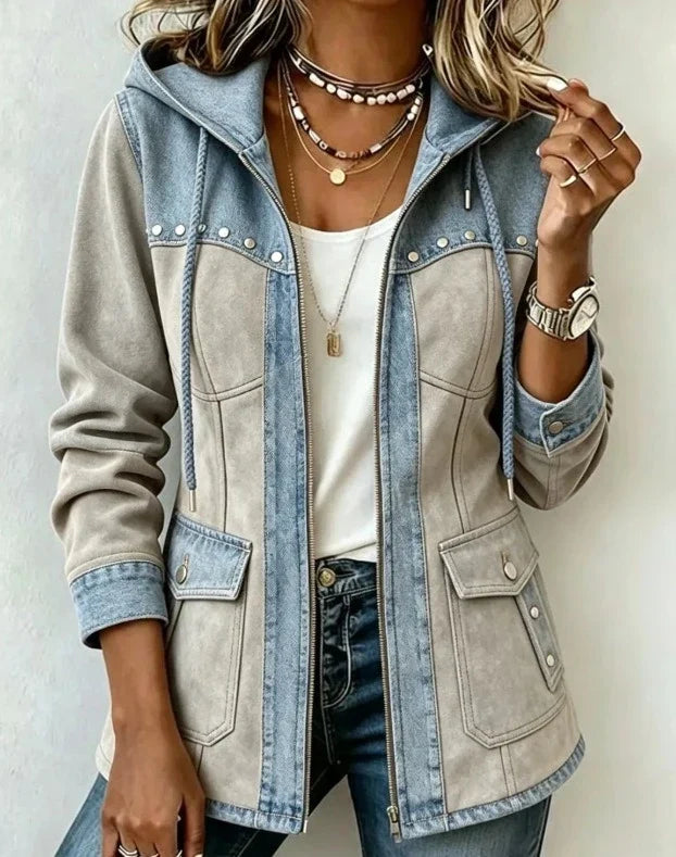 Helen | Two-Tone Hooded Jacket
