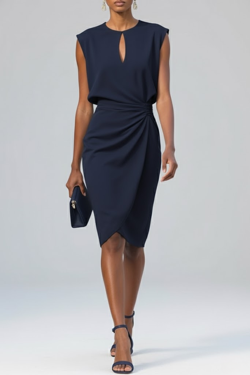 Faye | Elegant Ruched Midi Dress