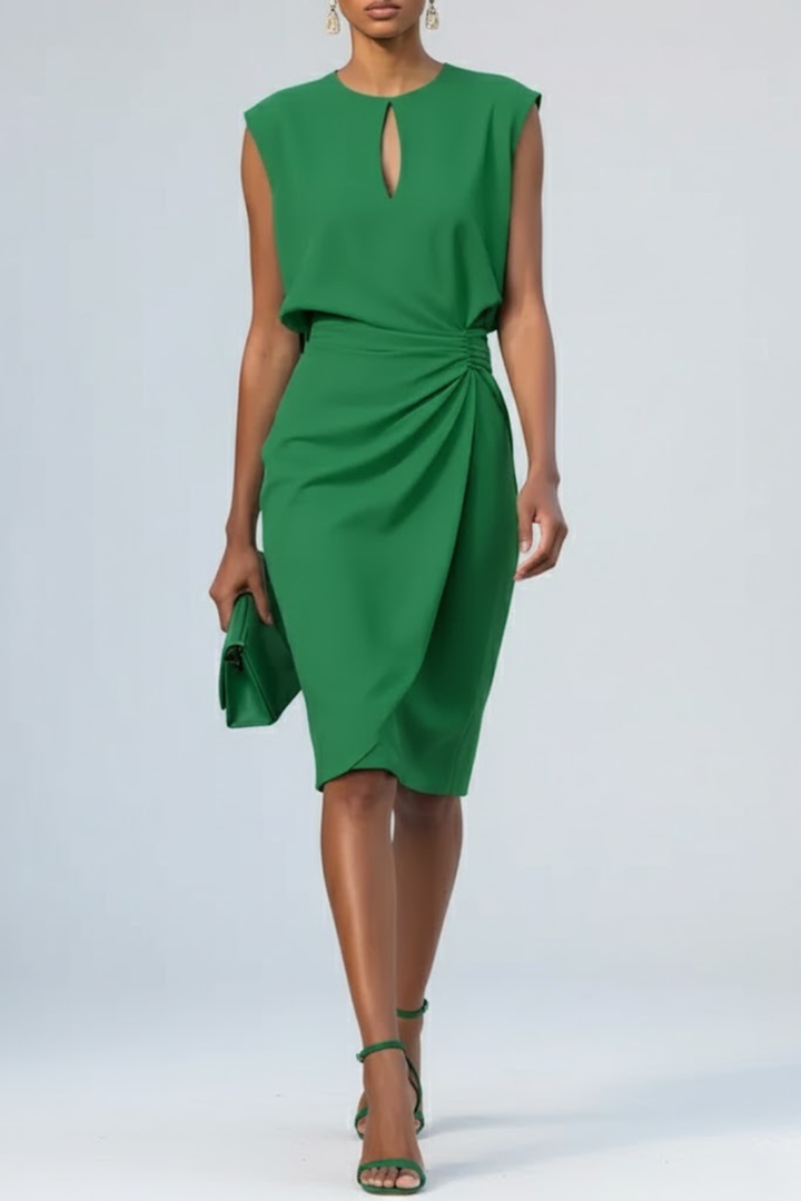 Faye | Elegant Ruched Midi Dress