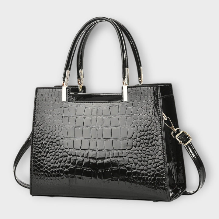 Maison Verdelle | Shiny Crocodile Skin Pattern Handbag
