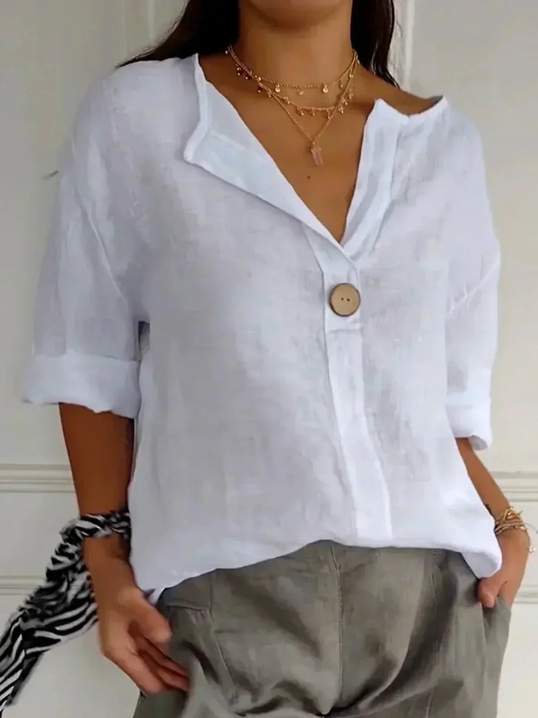 Nayla | Casual V-Neck Blouse