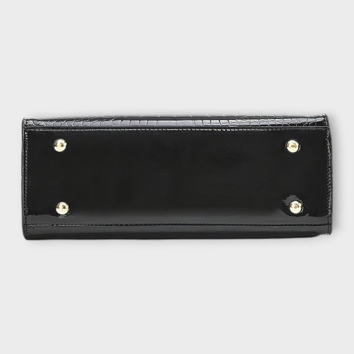 Maison Verdelle | Shiny Crocodile Skin Pattern Handbag