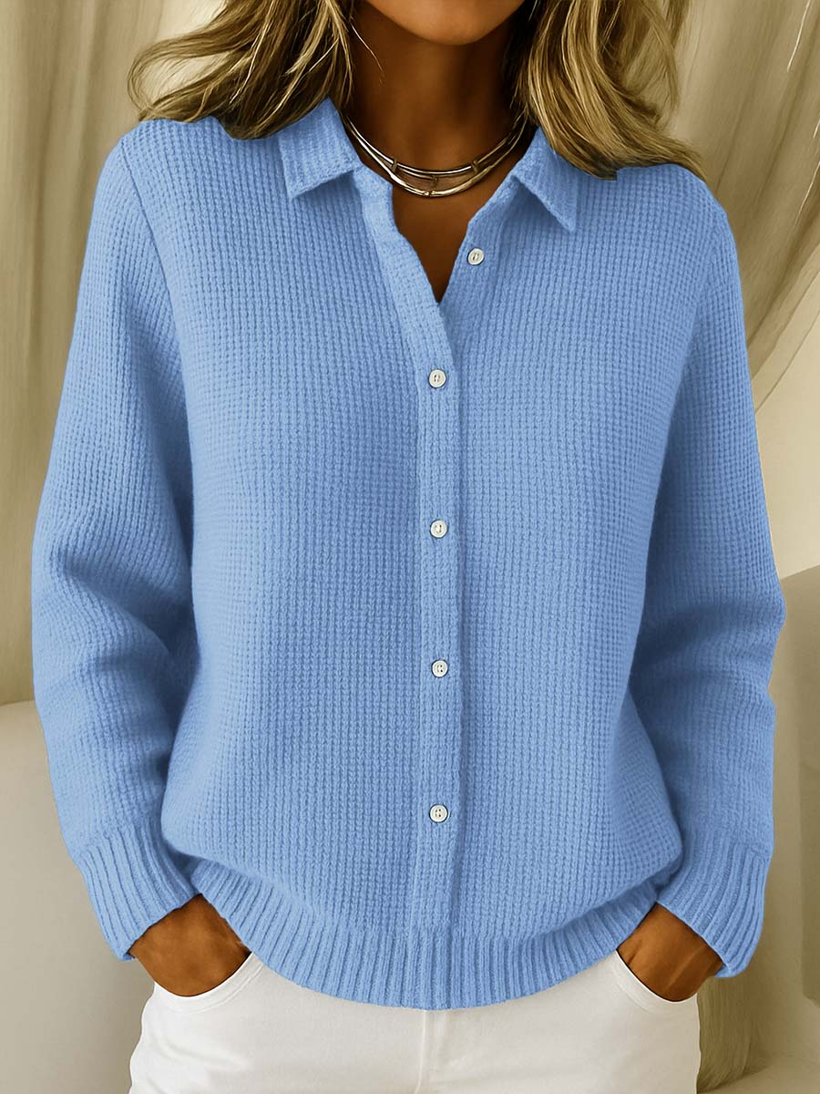 Beatrix | Collared Knit Cardigan