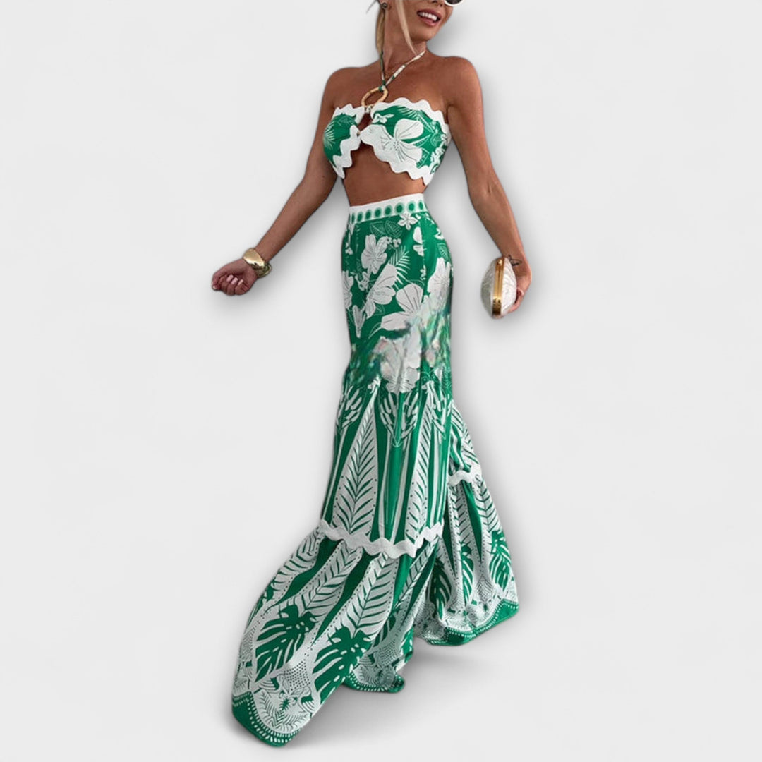 Zella Cassie | Ric Rac Trim Halter Ring Set