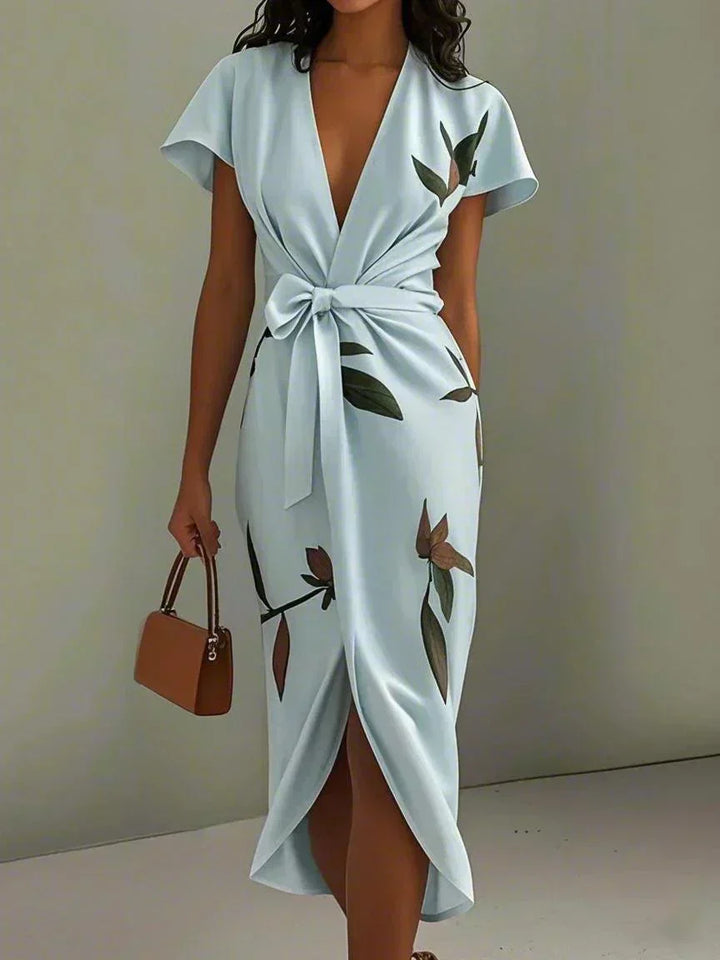 Evie | Elegant Floral Wrap Dress