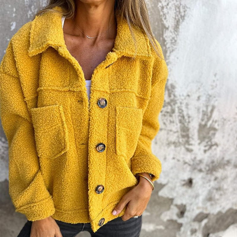 Nancy | Soft Faux Fur Button Jacket
