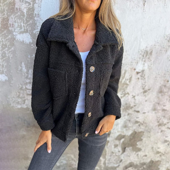 Nancy | Soft Faux Fur Button Jacket