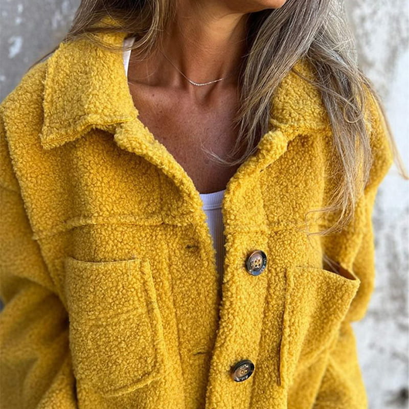 Nancy | Soft Faux Fur Button Jacket