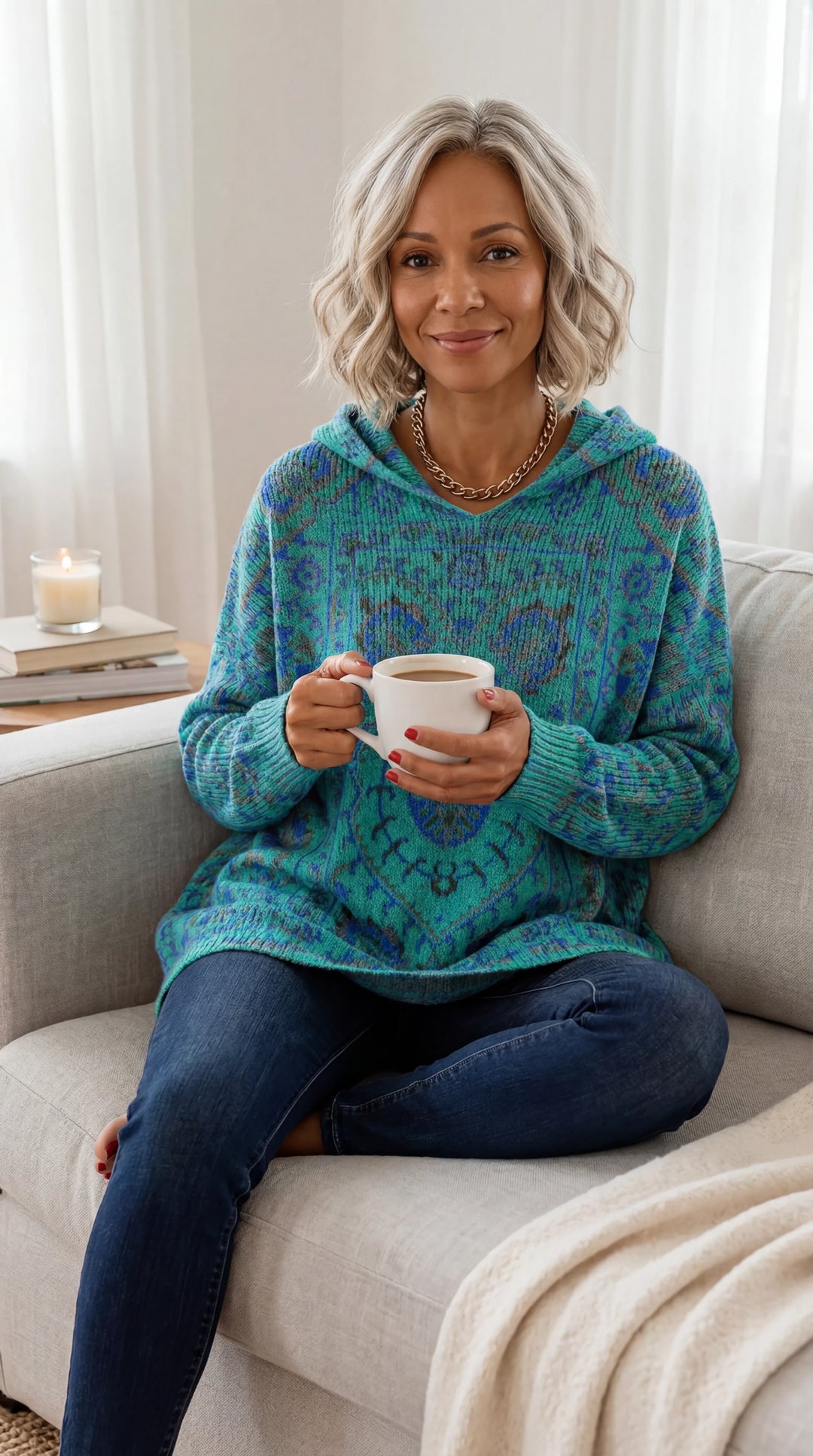 Aimee | Cozy Hooded Knit Sweater