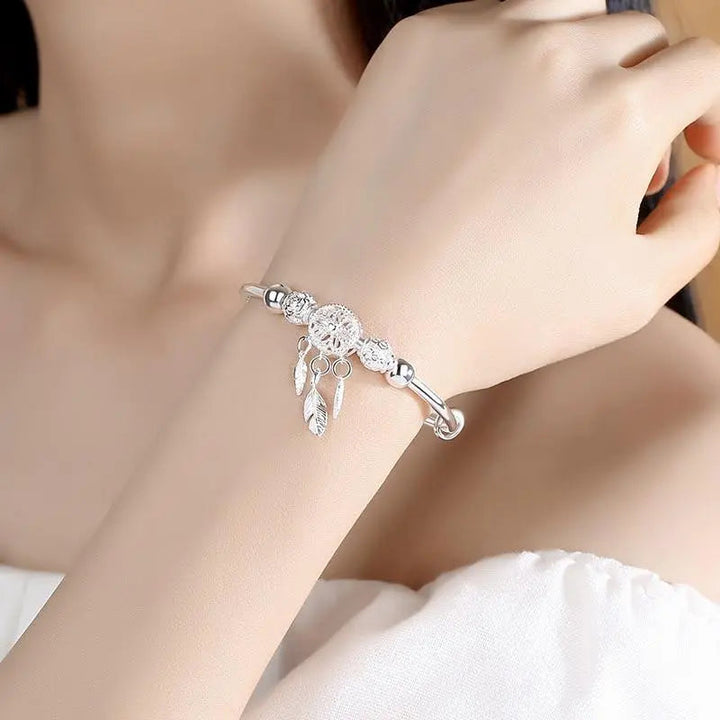 Silver Dreamcatcher Pendant Bracelet