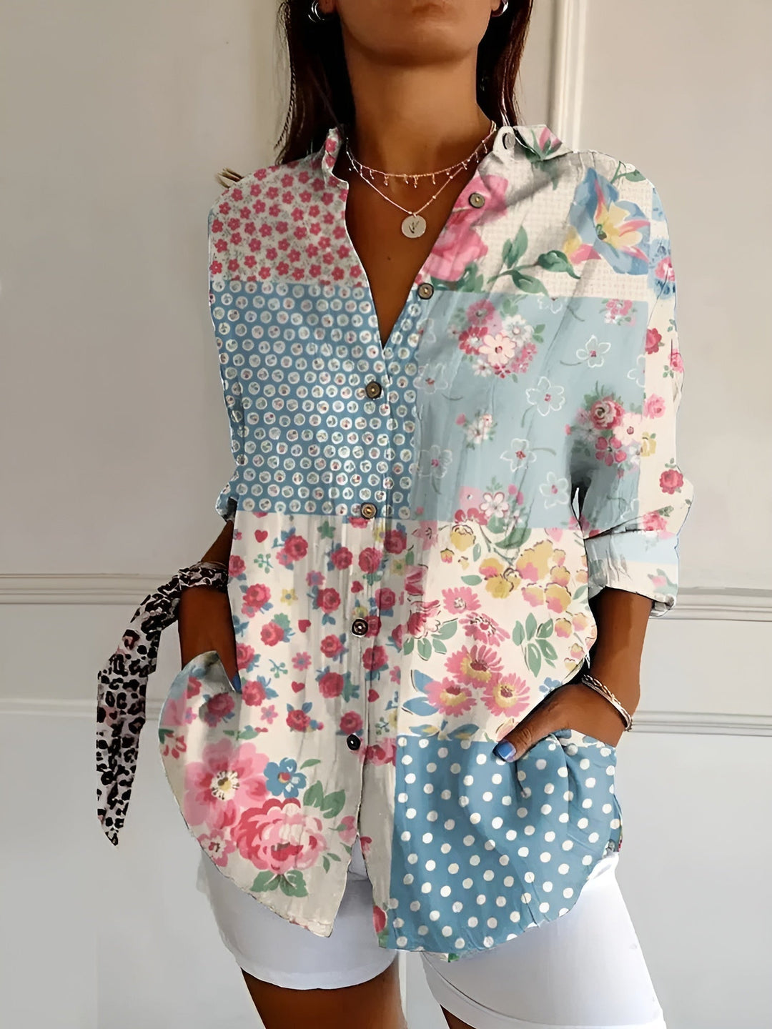 Melodie | Elegant Floral Button Shirt