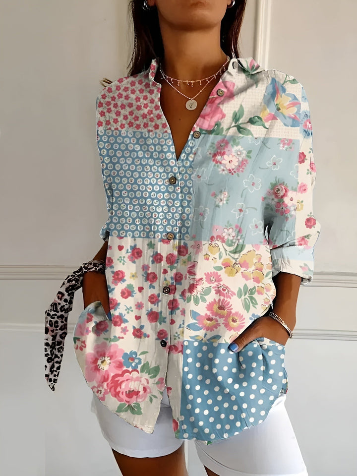 Melodie | Elegant Floral Button Shirt