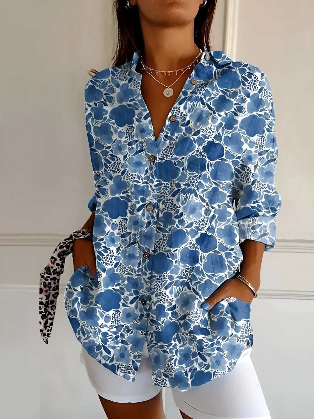 Melodie | Elegant Floral Button Shirt