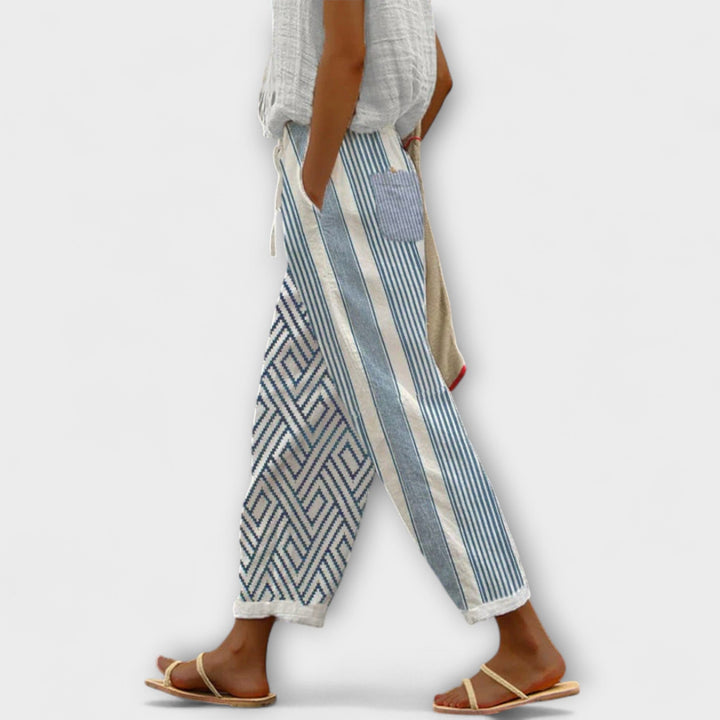 Airish | Distinctive Printed Casual Button Pants